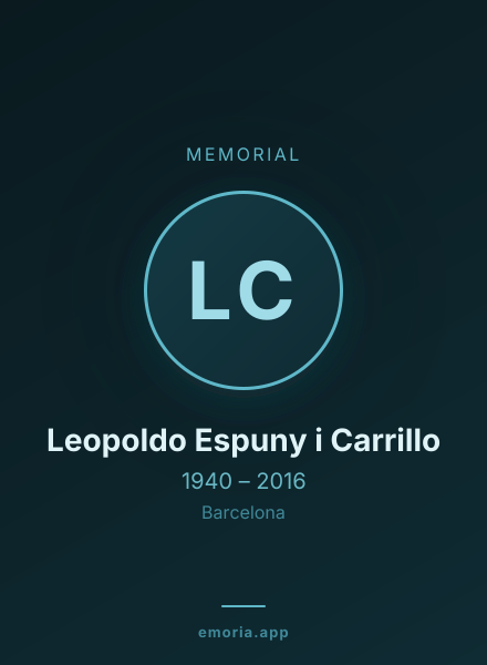 Memorial portrait of Leopoldo Espuny i Carrillo