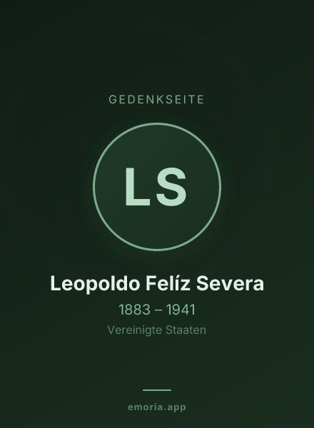 Gedenkportrait von Leopoldo Felíz Severa