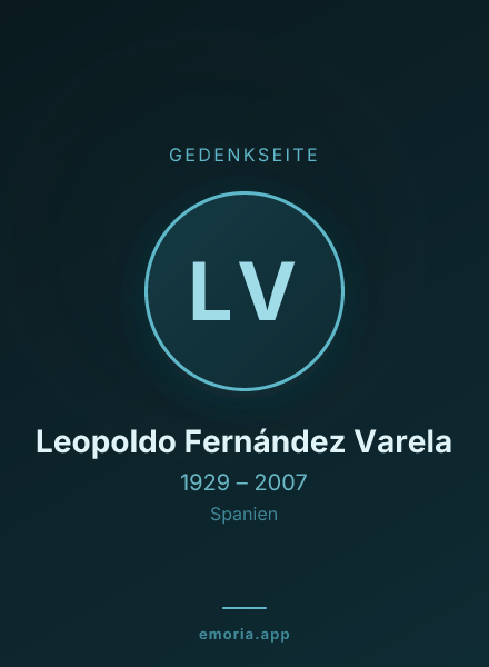 Gedenkportrait von Leopoldo Fernández Varela