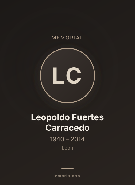 Memorial portrait of Leopoldo Fuertes Carracedo