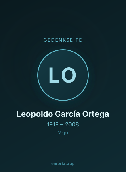 Gedenkportrait von Leopoldo García Ortega