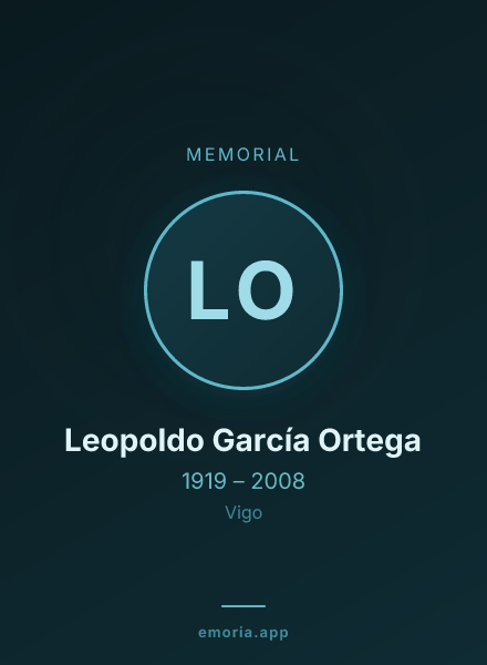 Memorial portrait of Leopoldo García Ortega