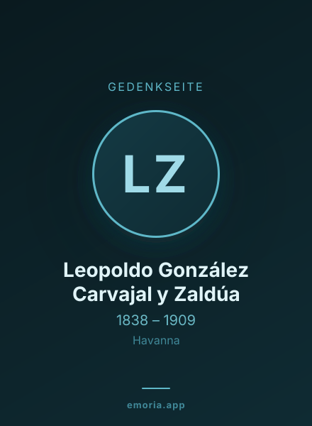Gedenkportrait von Leopoldo González Carvajal y Zaldúa