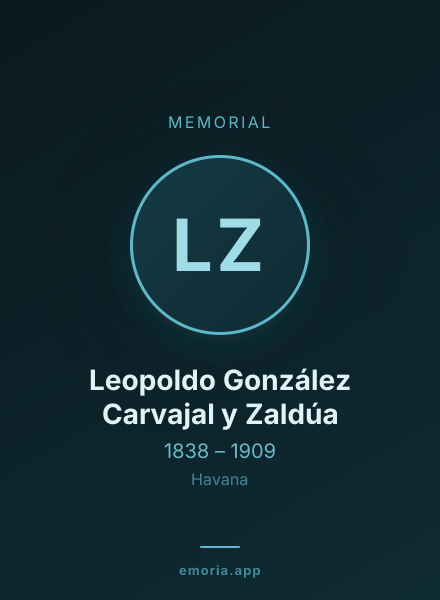 Memorial portrait of Leopoldo González Carvajal y Zaldúa