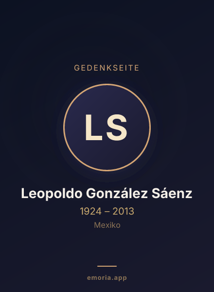 Gedenkportrait von Leopoldo González Sáenz