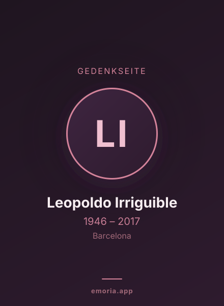Gedenkportrait von Leopoldo Irriguible