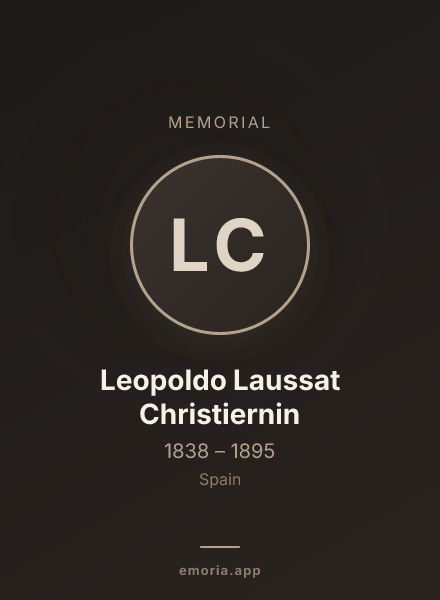 Memorial portrait of Leopoldo Laussat Christiernin