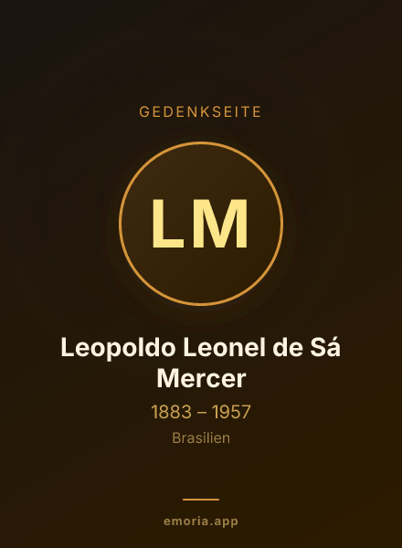 Gedenkportrait von Leopoldo Leonel de Sá Mercer