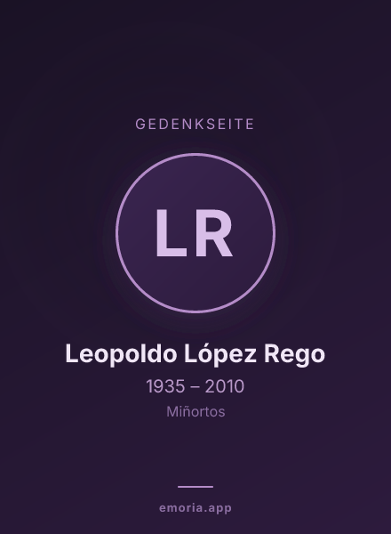 Gedenkportrait von Leopoldo López Rego