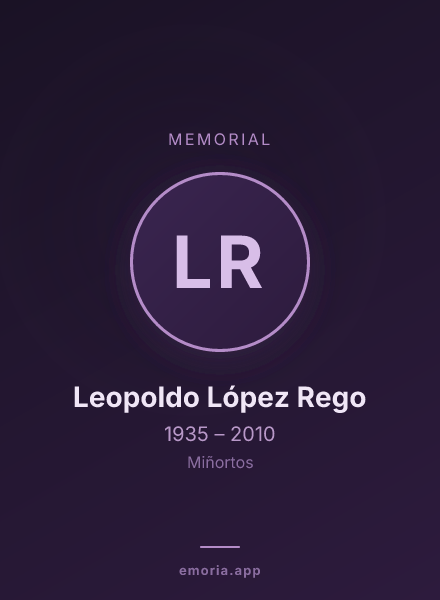 Memorial portrait of Leopoldo López Rego