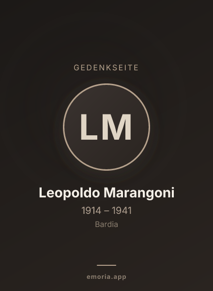 Gedenkportrait von Leopoldo Marangoni