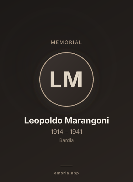 Memorial portrait of Leopoldo Marangoni