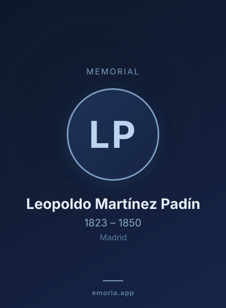 Memorial portrait of Leopoldo Martínez Padín