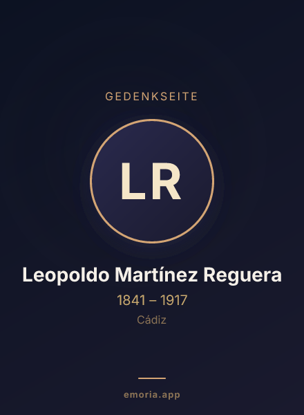 Gedenkportrait von Leopoldo Martínez Reguera
