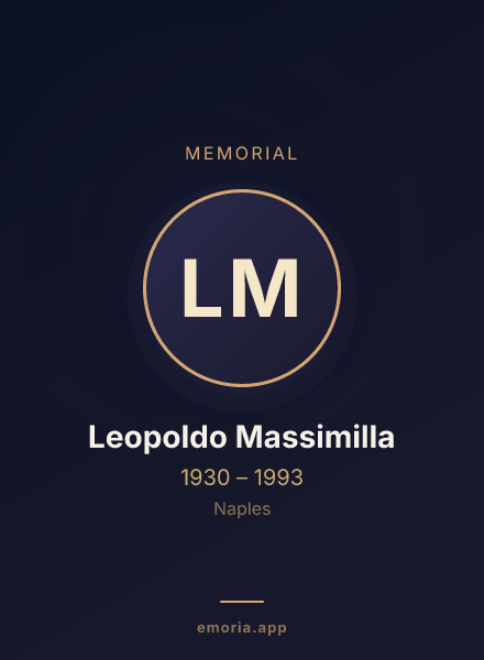 Memorial portrait of Leopoldo Massimilla