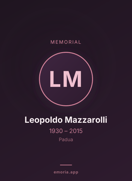 Memorial portrait of Leopoldo Mazzarolli