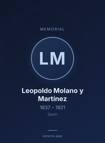 Memorial portrait of Leopoldo Molano y Martínez