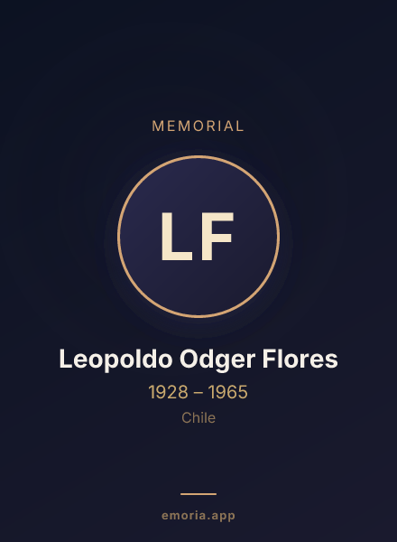 Memorial portrait of Leopoldo Odger Flores