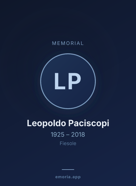 Memorial portrait of Leopoldo Paciscopi