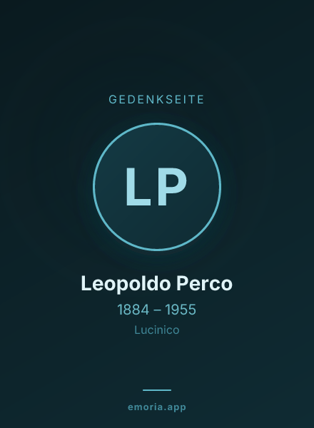 Gedenkportrait von Leopoldo Perco