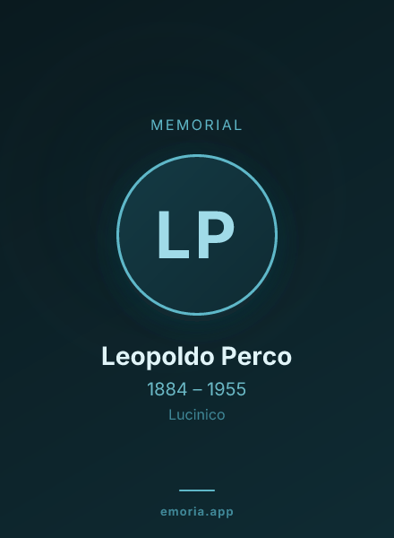 Memorial portrait of Leopoldo Perco