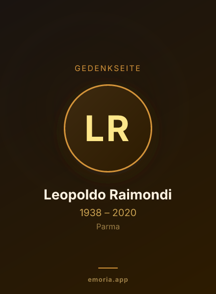 Gedenkportrait von Leopoldo Raimondi