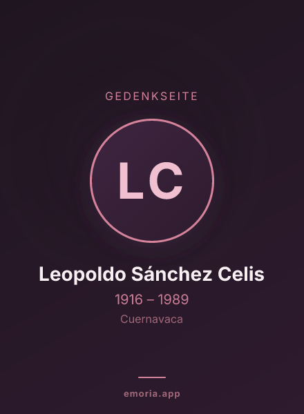 Gedenkportrait von Leopoldo Sánchez Celis