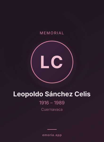 Memorial portrait of Leopoldo Sánchez Celis