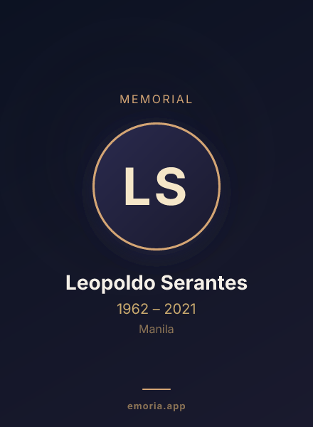 Memorial portrait of Leopoldo Serantes