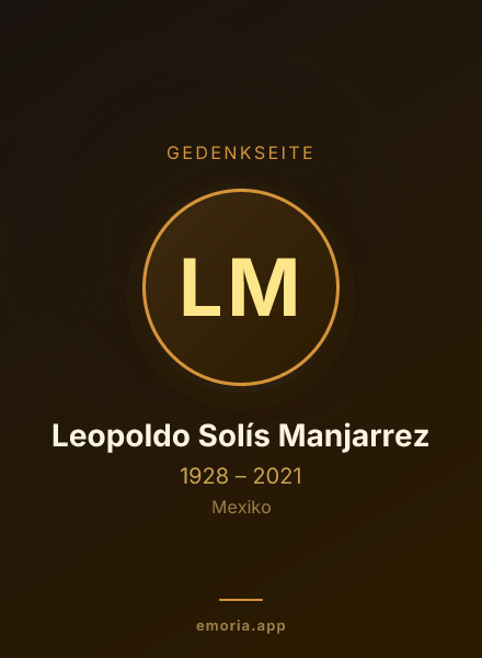 Gedenkportrait von Leopoldo Solís Manjarrez