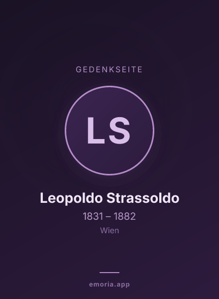 Gedenkportrait von Leopoldo Strassoldo