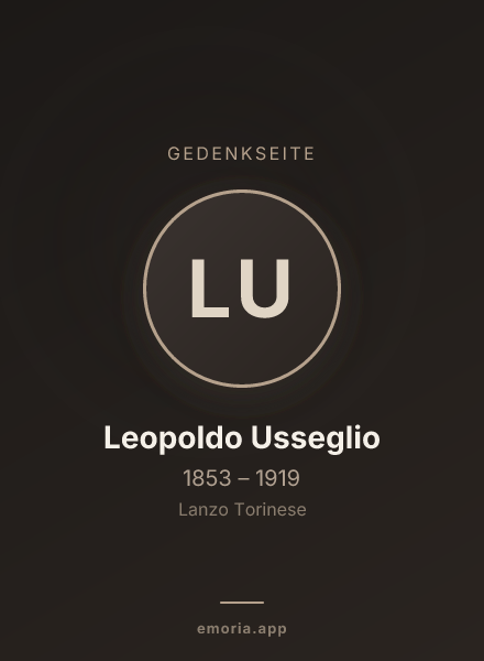 Gedenkportrait von Leopoldo Usseglio
