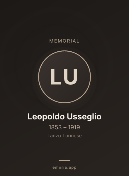Memorial portrait of Leopoldo Usseglio