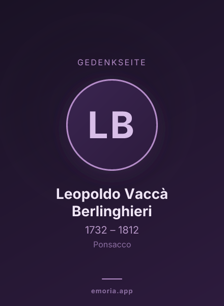 Gedenkportrait von Leopoldo Vaccà Berlinghieri