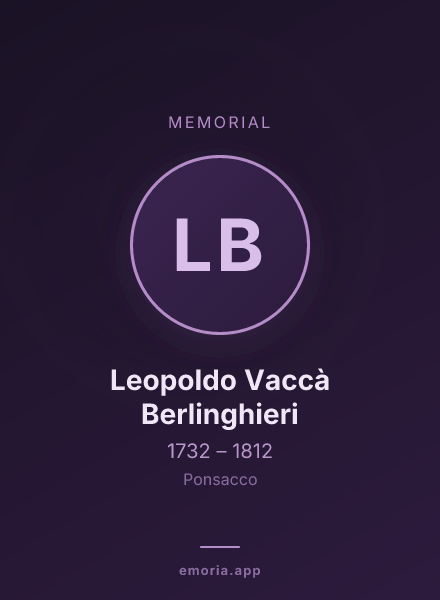 Memorial portrait of Leopoldo Vaccà Berlinghieri