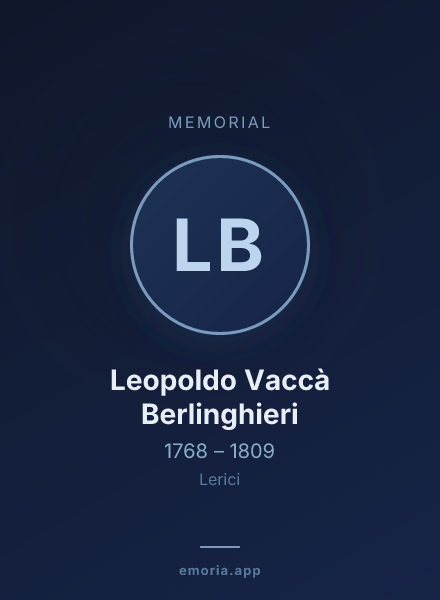 Memorial portrait of Leopoldo Vaccà Berlinghieri