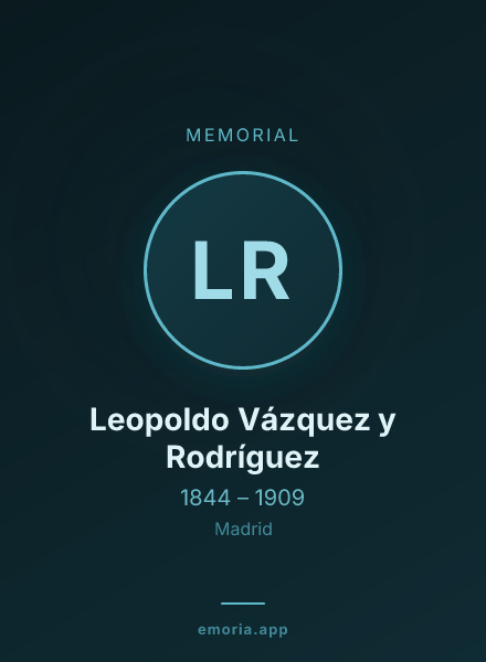 Memorial portrait of Leopoldo Vázquez y Rodríguez