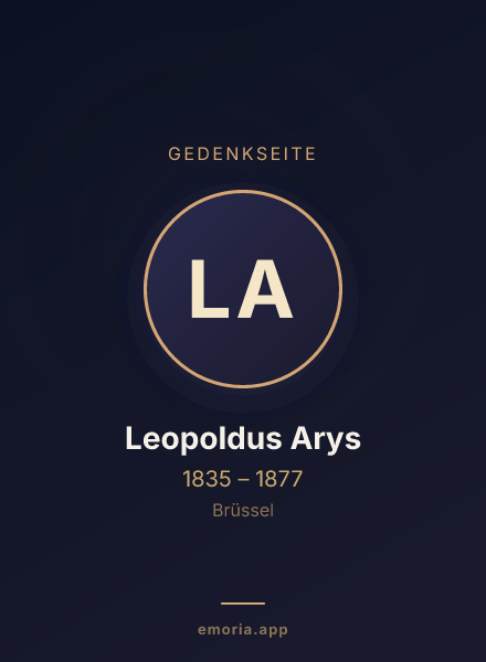 Gedenkportrait von Leopoldus Arys