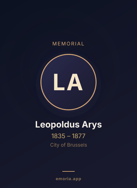 Memorial portrait of Leopoldus Arys