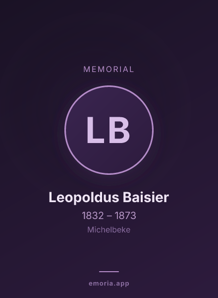 Memorial portrait of Leopoldus Baisier