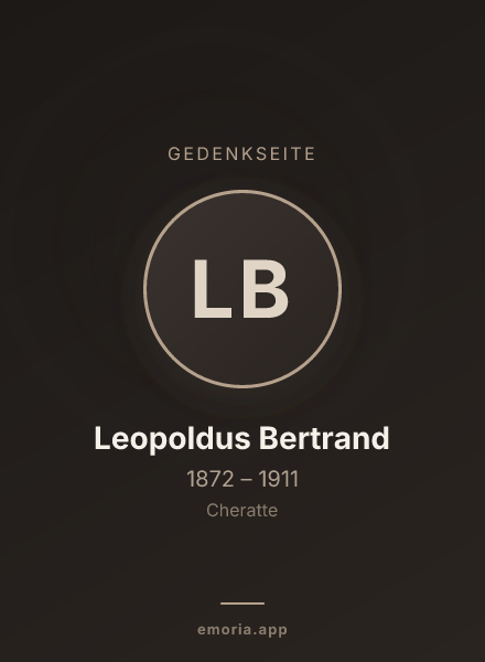 Gedenkportrait von Leopoldus Bertrand