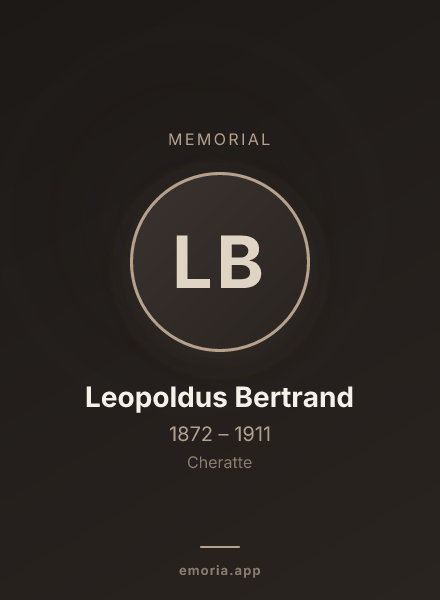 Memorial portrait of Leopoldus Bertrand