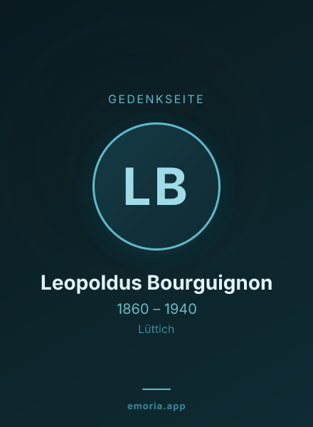 Gedenkportrait von Leopoldus Bourguignon