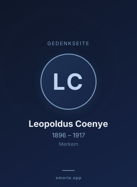 Gedenkportrait von Leopoldus Coenye