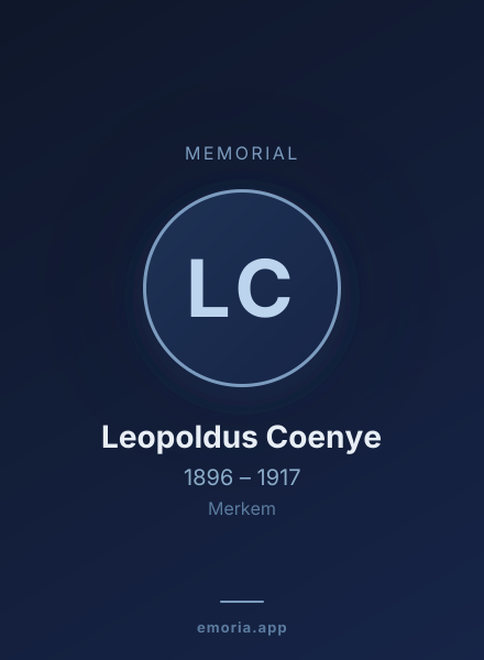 Memorial portrait of Leopoldus Coenye