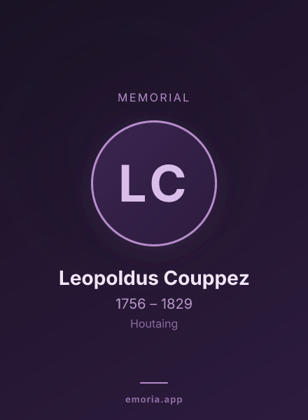 Memorial portrait of Leopoldus Couppez