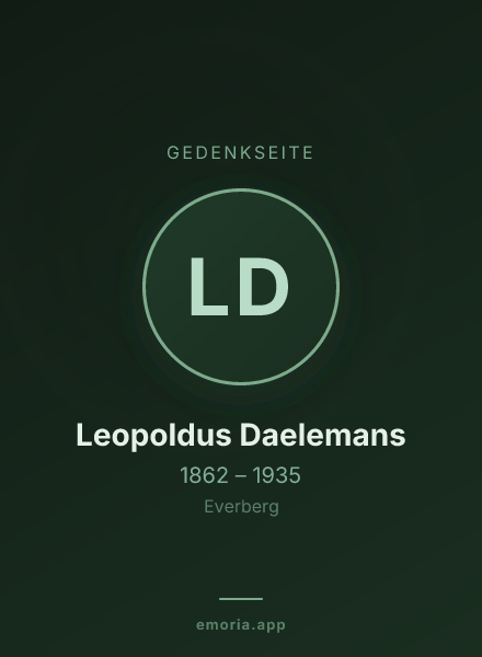 Gedenkportrait von Leopoldus Daelemans