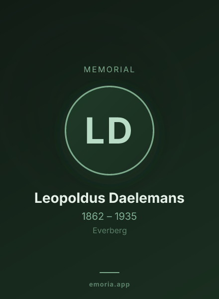 Memorial portrait of Leopoldus Daelemans