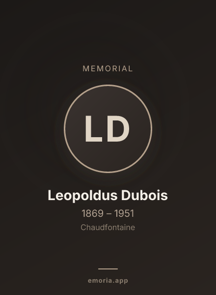 Memorial portrait of Leopoldus Dubois