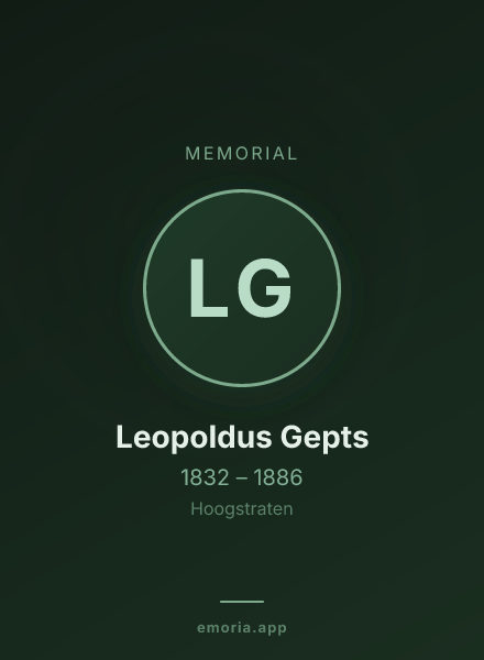 Memorial portrait of Leopoldus Gepts